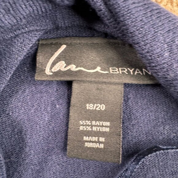 Lane Bryant Duster Cardigan Sweater Womens 18 Striped Open Navy Nautical‎ Beach - Picture 3 of 6